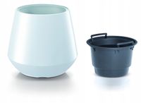 Doniczka okrągła Heos DBHET400 | Biały, Kształt Okrągły, Wymiary 39.5x35 cm, Kolor Biały, Prosperplast