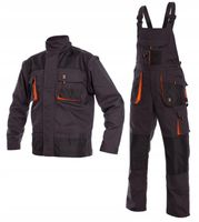 UBRANIE robocze KOMPLET ogrodniczki + BLUZA bhp MOCNE odpinane rękawy 46