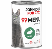 JOHN DOG 99 Menu 99% mięsa KRÓLIK mokra karma dla kota w puszce puszka 400g