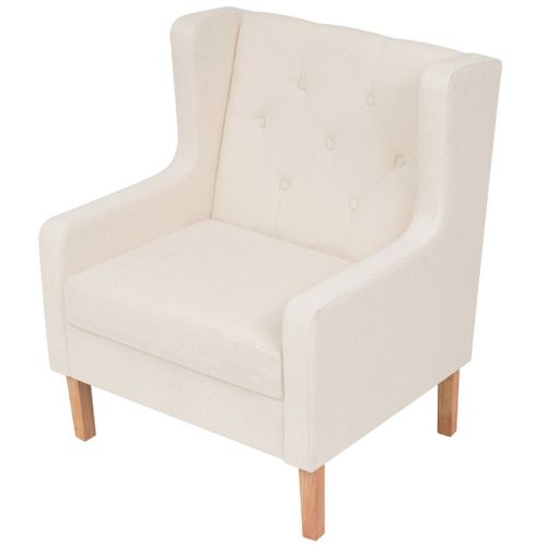 Fotel, materiałowy, kremowy na Arena.pl