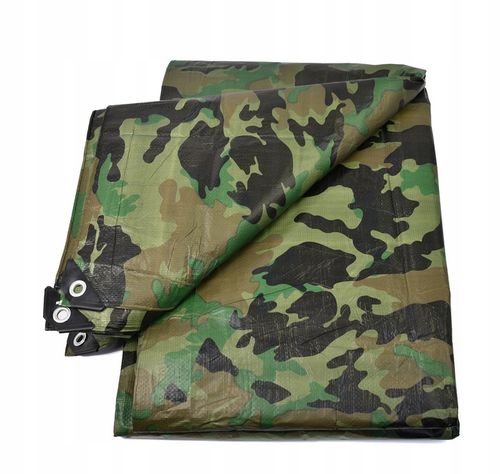 PLANDEKA 4X5 m TARP MORO MASKUJĄCA KAMUFLAŻOWA WZMACNIANA MOCNA PŁACHTA na Arena.pl