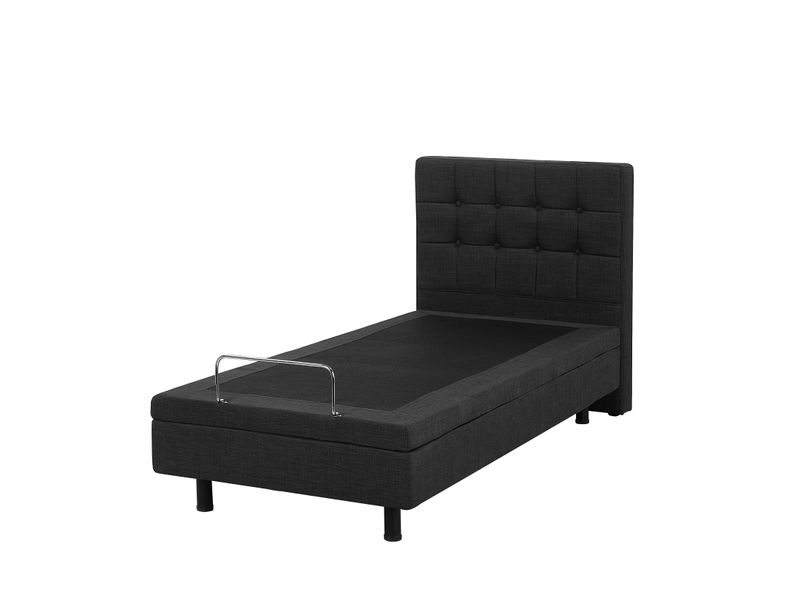 Łóżko regulowane tapicerowane 80 x 200 cm szare DUKE zdjęcie 5