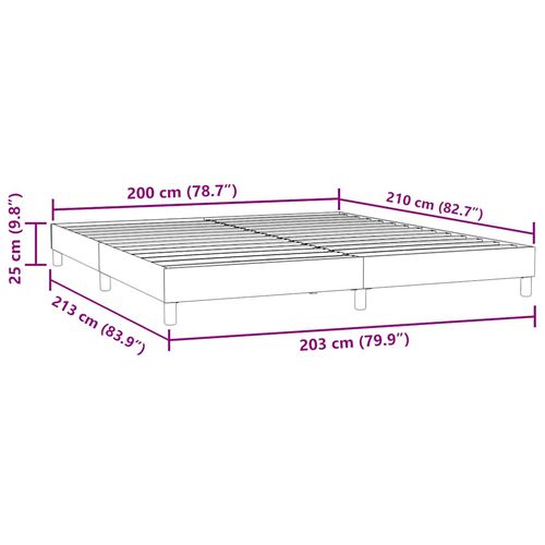Łóżko Box Spring bez materaca Czarne 200x210 cm Aksamit na Arena.pl