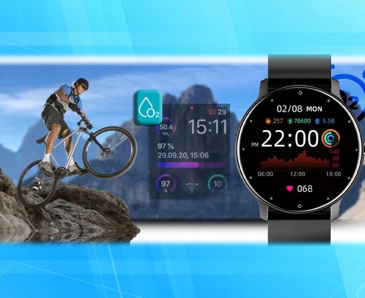 Zegarek Smartwatch Męski POLSKIE MENU PULS SMS FB 220mAh BT5.0 1,28" IPS zdjęcie 10