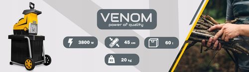 ROZDRABNIACZ ELEKTRYCZNY RĘBAK DO GAŁĘZI PRO MOCNY SILNIK ZBIORNIK 60L na Arena.pl