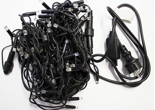 Lampki SOPLE Zewnętrzne GRUBE 100 LED 4,25m CIEPŁE BIAŁE + FLASH + Gniazdo na Arena.pl