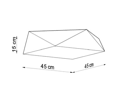 Sufitowa LAMPA plafon SL.0694 natynkowa OPRAWA geometryczna kwadratowa srebrna na Arena.pl