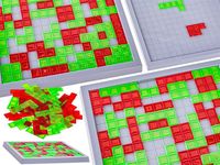 Rodzinna Gra Logiczna Klocki + Podstawka Blokowanie Układanka Z Klockami