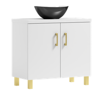 Szafka łazienkowa ROCO 50 biały/GOLD z umywalką Eliza C