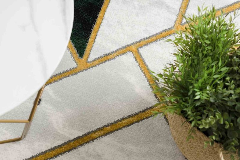 RUG/LU/ESTEMA/MARBLE3/BOTTLEGREEN+GOLD/140x190 zdjęcie 3
