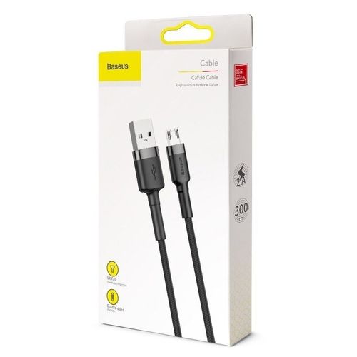 Kabel Micro USB Baseus Cafule 2A 3m (czarno-szary) na Arena.pl