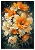 Plakat abstrakcja kwiaty obraz 70x100 cm