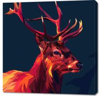 Obraz 90x90cm Jeleń w Geometrii