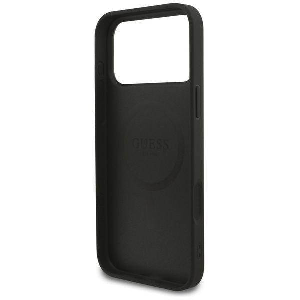 Etui Guess 4G Strap Triangle Logo MagSafe do iPhone 17 Pro Max czarny zdjęcie 7