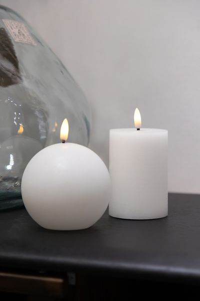Świeca Molia kula LED czerwona 10cm zdjęcie 2