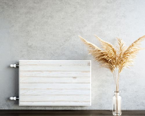 Mata MAGNETYCZNA Grzejnika Białe Poziome Deski Dekoracja 90cm x 60cm na Arena.pl