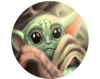 Opłatek na tort Baby Yoda