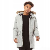 JACK AND JONES Boys Great Padded Parka Jacket Ghost Gray S