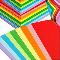 PAPIER KOLOROWY RYSUNKOWY A4 DLA DZIECI 100 KARTEK 10 KOLORÓW WYCINANKA