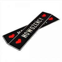 Ślubne tablice rejestracyjne NOWOŻEŃCY, aluminiowe, tłoczone