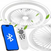 WENTYLATOR SUFITOWY WIATRAK PLAFON LAMPA LED 51 CM DUŻY APLIKACJA