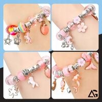 DUŻY ZESTAW DO ROBIENIA BRANSOLETEK I NASZYJNIKÓW CHARMS SZKATUŁKA KORALIKI