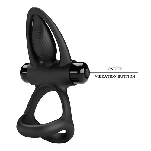 Pretty Love - Vibration Cock Ring Black, 10 Vibration Functions na Arena.pl