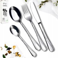 ZESTAW SZTUĆCÓW STALOWYCH SERWIS OBIADOWY SZTUĆCE STAL NIERDZ. 12 OSÓB 48el