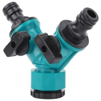 Trójnik Rozdzielacz na Kran Redukcja 2 Drożny 1/2" 3/4" Wąż Ogrodowy Zawory