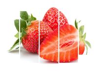 105CM 150CM OBRAZ 5 ELEM ŚWIEŻE TRUSKAWKI DRUK