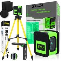 POZIOMICA LASEROWA LASER KRZYŻOWY 4D SAMOPOZIOMUJĄCA 25M + STATYW