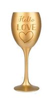 kieliszek do wina złoty hello love kw36
