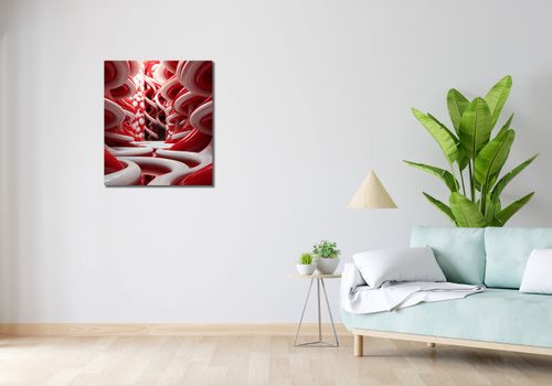 Obraz 60x70cm Czerwone Wiry na Arena.pl