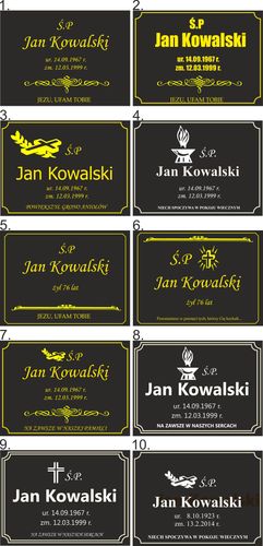 blacha ocynkowana Tablica tabliczka nagrobkowa nagrobna 40x47cm na Arena.pl