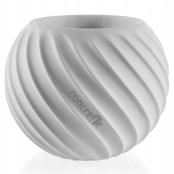 Doniczka okrągła Bauble BVM | Biały Mat, Kolor Biały Mat, Concrette, Wymiary 7.60x11 cm zdjęcie 1