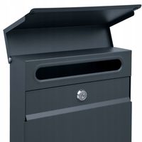 SKRZYNKA POCZTOWA NA LISTY POCZTĘ ANTRACYT + NAPIS ADRES ULICA NUMER