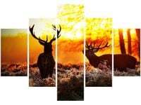 70 100CM OBRAZ 5 ELEM RYKOWISKO DRUK PŁÓTNO