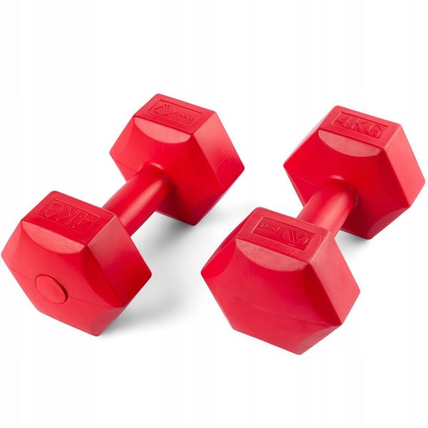 Hantle bitumiczne hexagonalne ciężarki 2x4kg zdjęcie 2