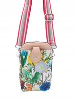 Maxfly - torebka rowerówka portfel etui na telefon kwiaty różowy FL7016