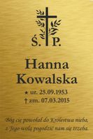 TABLICZKA NAGROBNA NAGROBKOWA ALUMINIOWA DIBOND UV pionowa metal 30x20