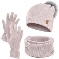 Zimowy zestaw damski czapka komin rękawiczki HZ0003 Heyo