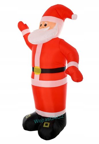 DMUCHANY MIKOŁAJ 1,2M GWIAZDOR LAMPKI choinkowe LED sople choinka ozdoby na Arena.pl