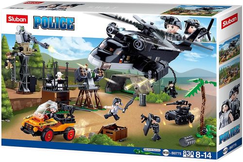 KLOCKI SLUBAN POLICJA Bitwa na wyspie 830 el. kompatybilne z LEG COB na Arena.pl