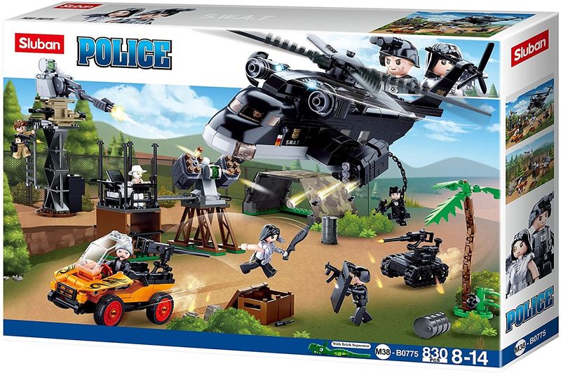 KLOCKI SLUBAN POLICJA Bitwa na wyspie 830 el. kompatybilne z LEG COB zdjęcie 1