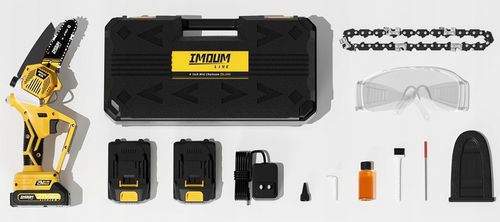 MINI PIŁA ŁAŃCUCHOWA PILARKA GAŁĘZIÓWKA AKUMULATOROWA 4" ZESTAW 2AKU IMOUM na Arena.pl