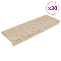 Maty na schody samoprzylepne Sisal-Look 30 szt. 65x21x4 cm Krem