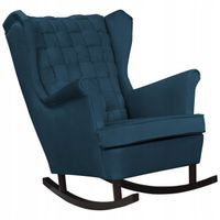 Fotel uszak Carol bujany skandynawski Family Meble GRANATOWY niebieski