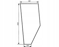 Szyba drzwi do ciągnika rolniczego Fortschritt ZT 323A, 323-A wer. długa
