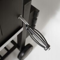 Duży grill węglowy ogrodowy ruszt z pokrywą popielnik termometr otwieracz