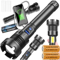 MOCNA LATARKA AKUMULATOROWA XHP90 LED SZPERACZ REFLEKTOR TAKTYCZNA ZOOM